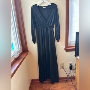Black Long Sleeve Maxi Dress